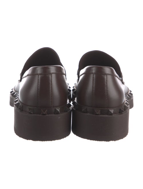 Valentino Rockstud Accents Leather Dress Loafers