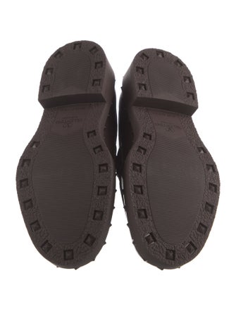 Valentino Rockstud Accents Leather Dress Loafers