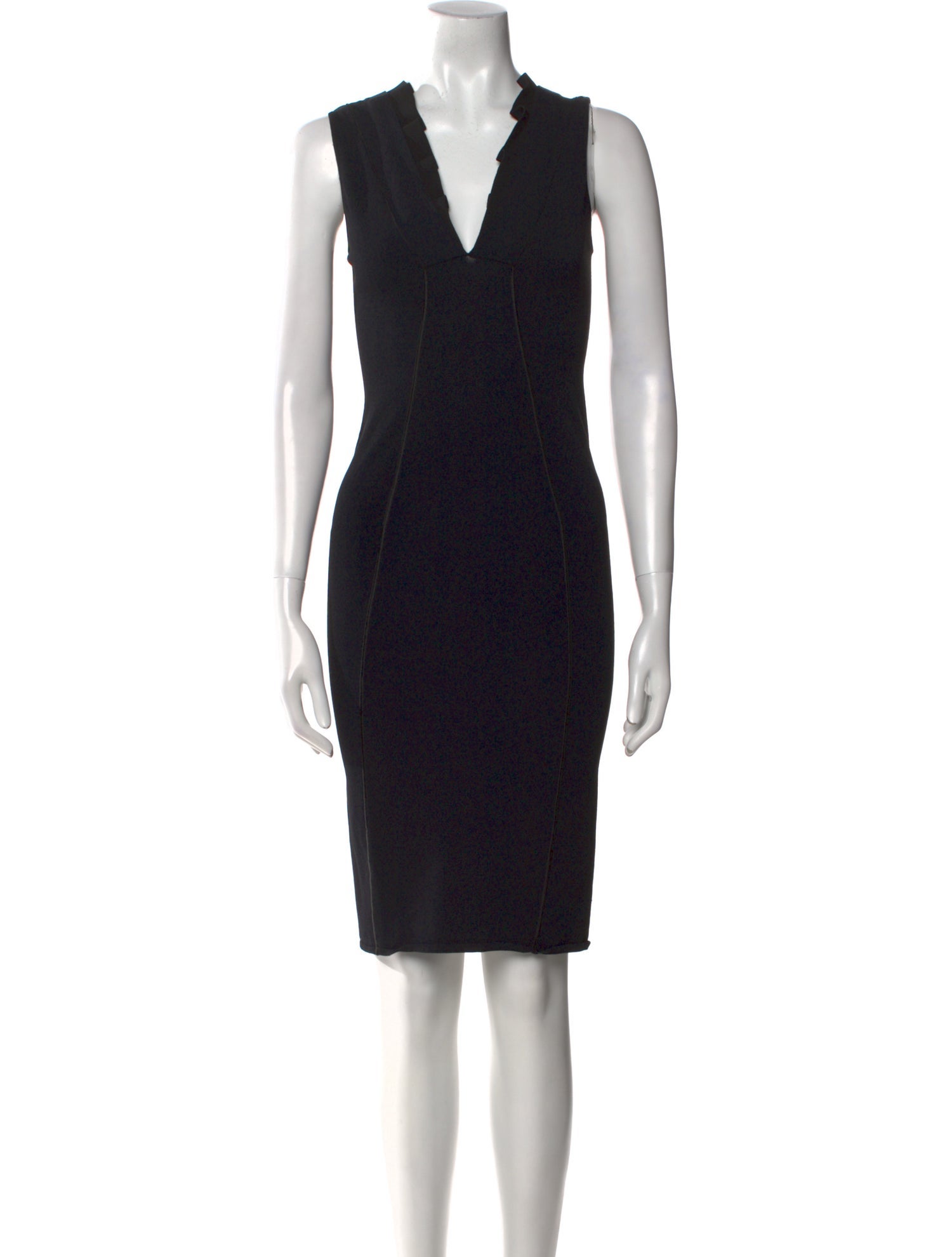 Valentino V-Neck Knee-Length Dress