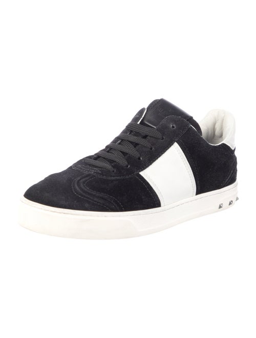 Valentino Rockstud Accents Suede Sneakers
