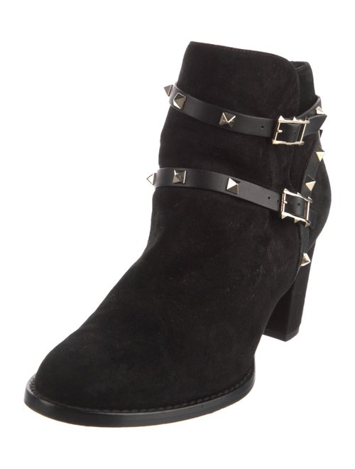 Valentino Rockstud Accents Suede Boots