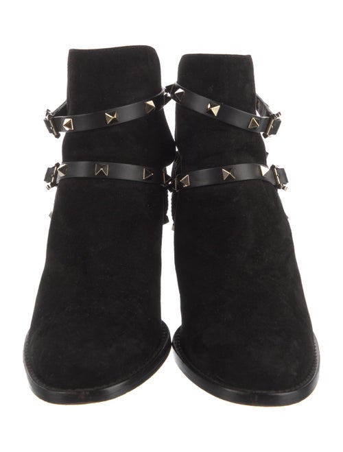 Valentino Rockstud Accents Suede Boots