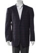 Valentino Virgin Wool Plaid Print Blazer