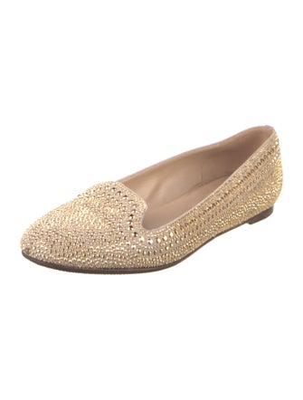 Valentino Suede Studded Accents Loafers