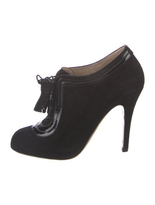 Valentino Suede Ruffle Embellishment Pumps