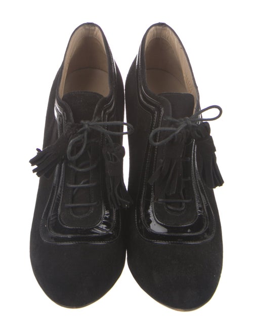 Valentino Suede Ruffle Embellishment Pumps