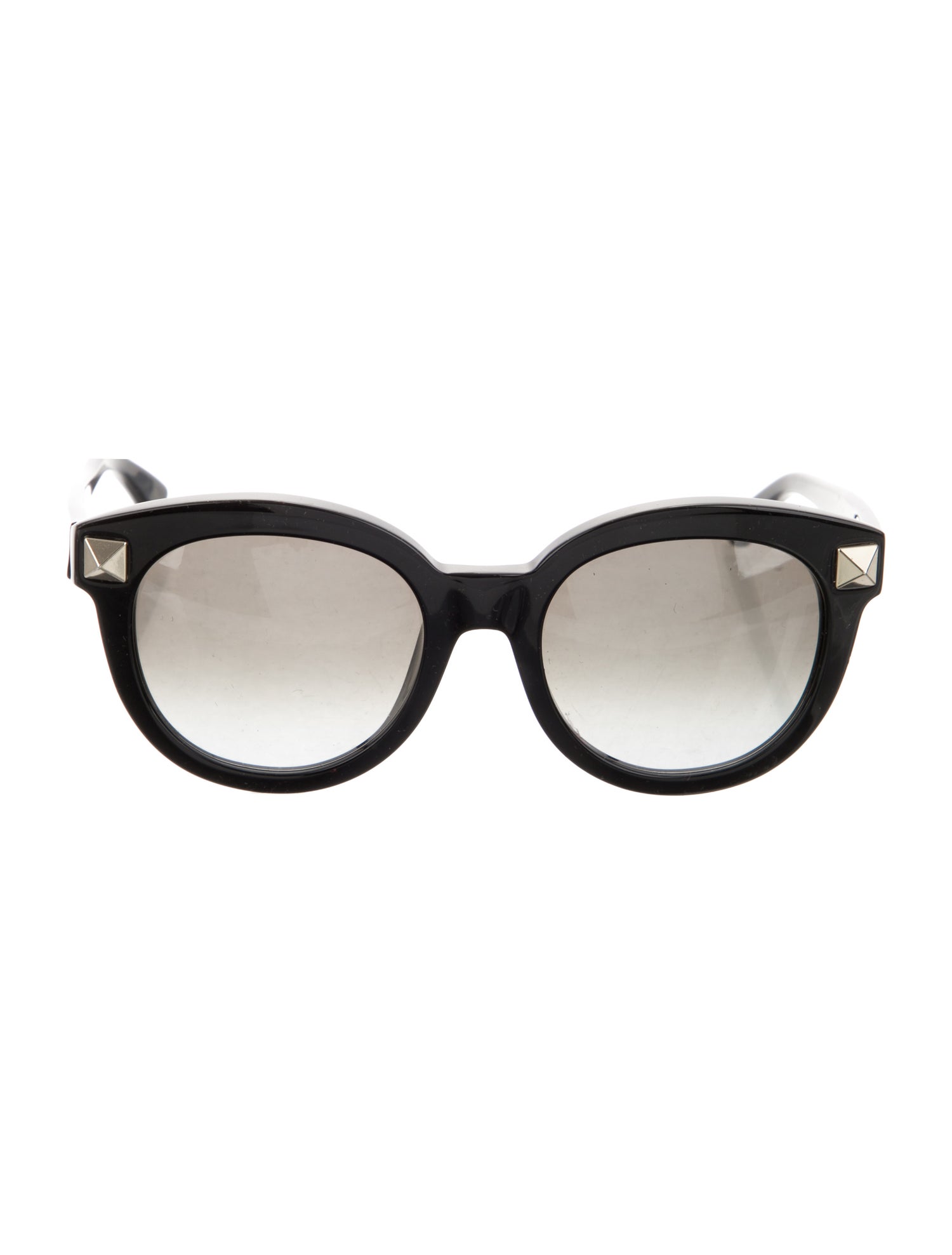 Valentino Rockstud Accents Round Sunglasses