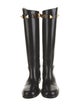 Valentino Rockstud Accents Leather Riding Boots