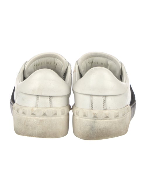 Valentino Rockstud Accents Leather Sneakers