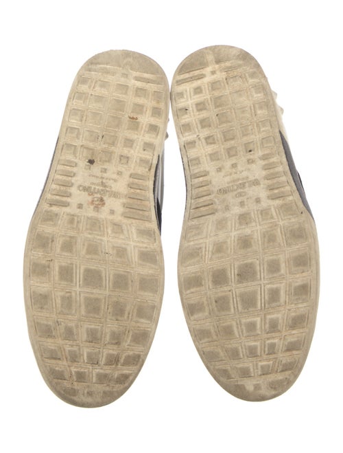 Valentino Rockstud Accents Leather Sneakers