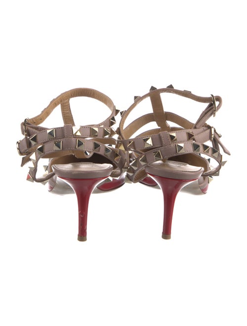 Valentino Rockstud Accents Patent Leather T-Strap Pumps