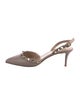 Valentino Rockstud Accents Leather Slingback Pumps