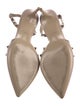 Valentino Rockstud Accents Leather Slingback Pumps