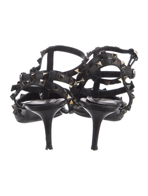 Valentino Rockstud Accents Leather T-Strap Pumps