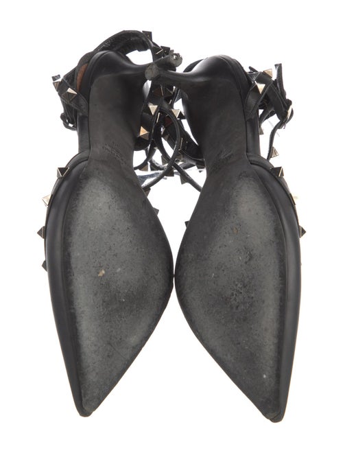 Valentino Rockstud Accents Leather T-Strap Pumps