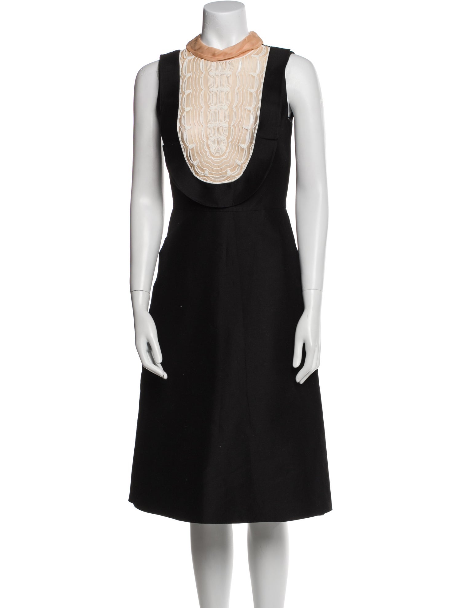 Valentino Mock Neck Midi Length Dress