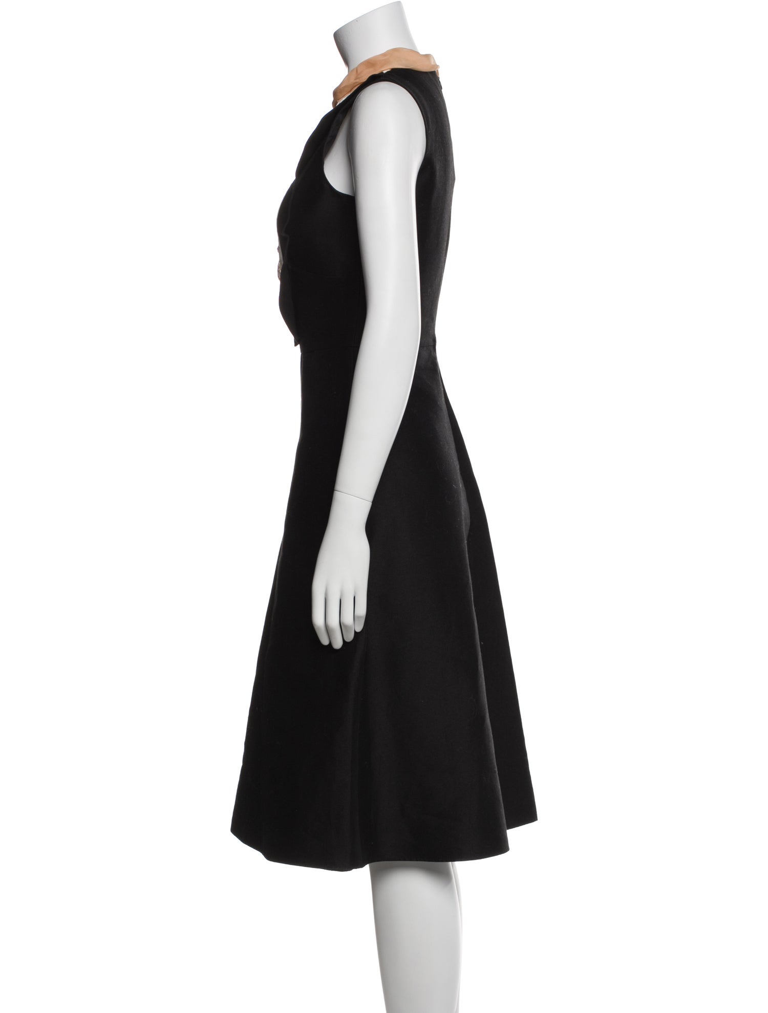 Valentino Mock Neck Midi Length Dress