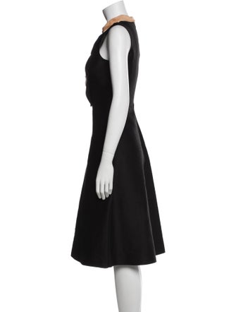 Valentino Mock Neck Midi Length Dress