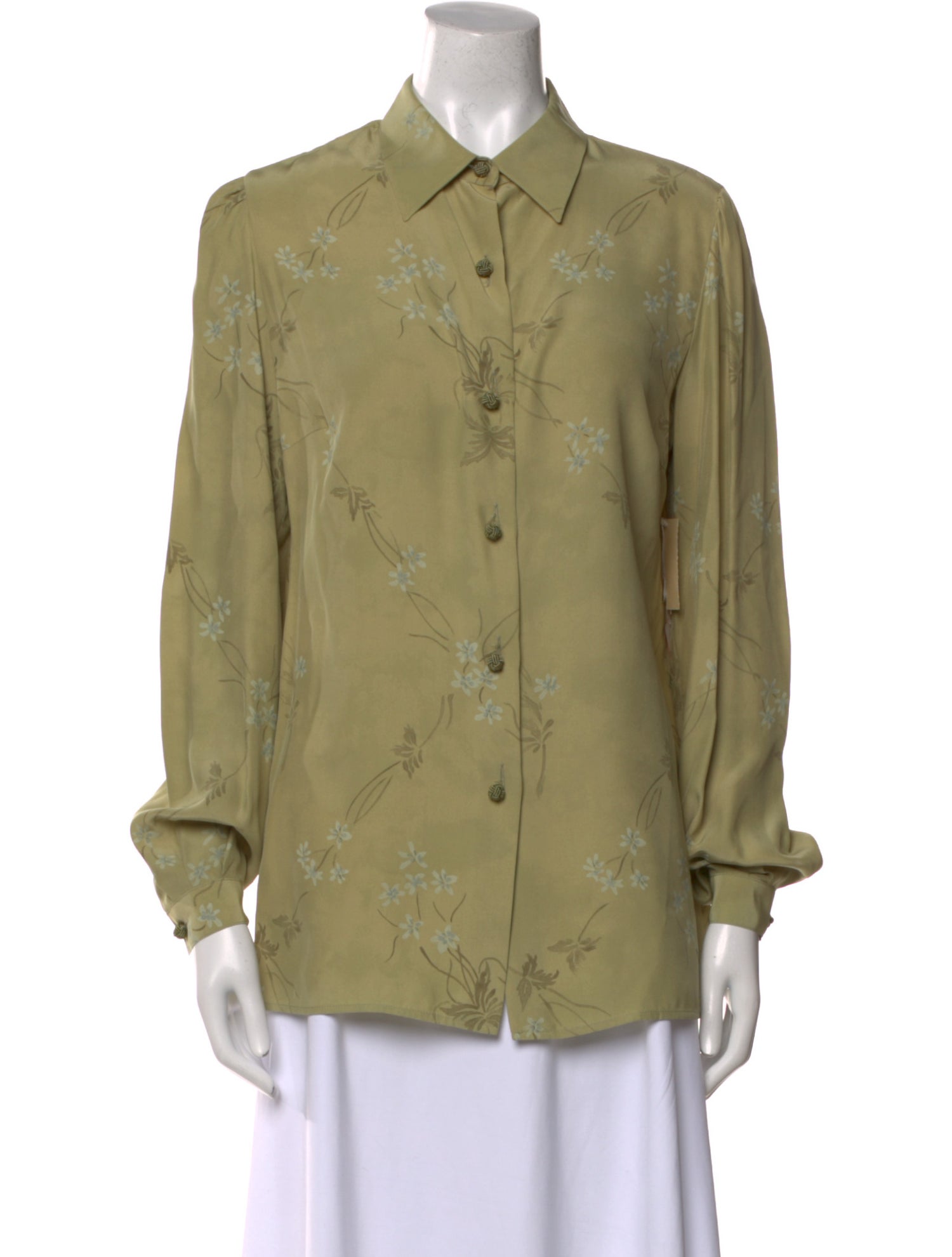 Valentino Silk Printed Button-Up Top
