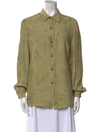 Valentino Silk Printed Button-Up Top