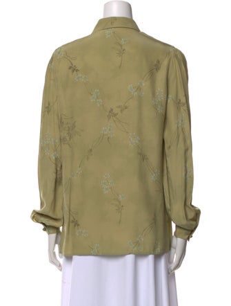 Valentino Silk Printed Button-Up Top