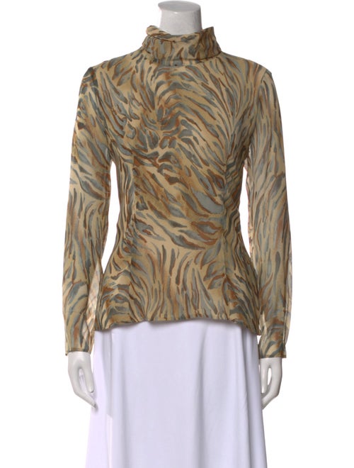 Valentino Silk Animal Print Blouse