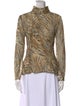 Valentino Silk Animal Print Blouse