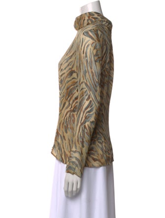 Valentino Silk Animal Print Blouse