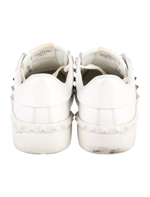 Valentino Rockstud Accents Leather Sneakers