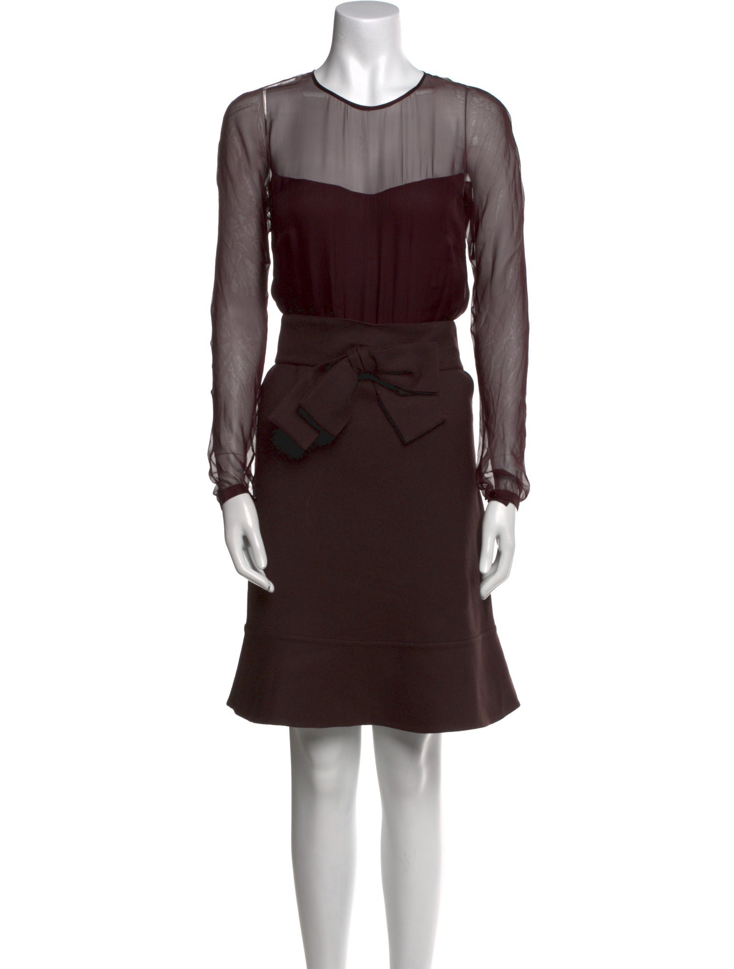 Valentino Crew Neck Knee-Length Dress