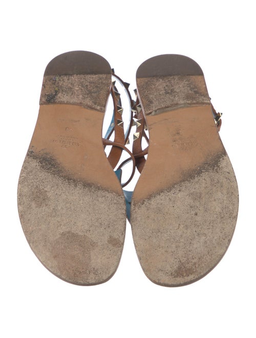 Valentino Rockstud Accents Leather Gladiator Sandals