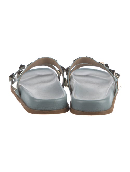 Valentino Rockstud Accents Leather Slides