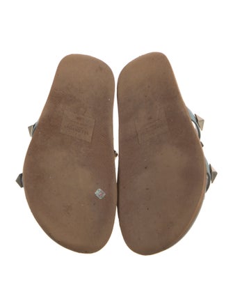 Valentino Rockstud Accents Leather Slides
