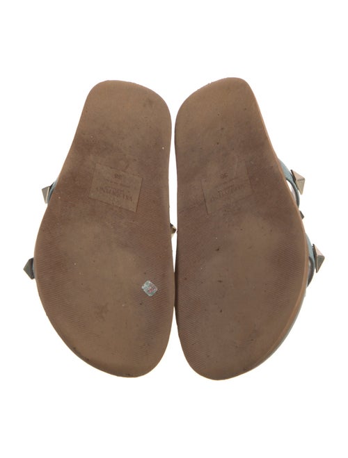Valentino Rockstud Accents Leather Slides