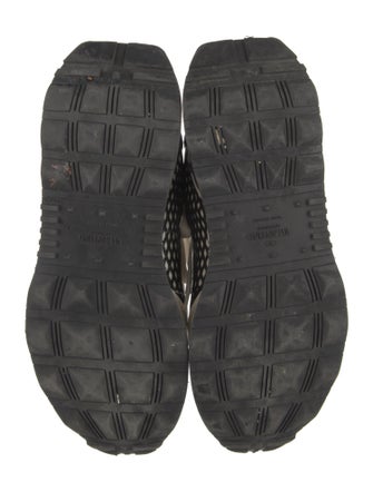 Valentino Rockstud Accents Leather Athletic Sneakers