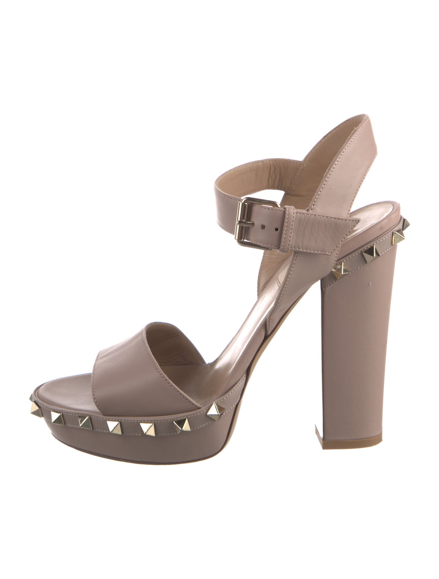 Valentino Rockstud Accents Leather Sandals