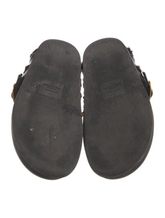 Valentino Rockstud Accents Leather Mules