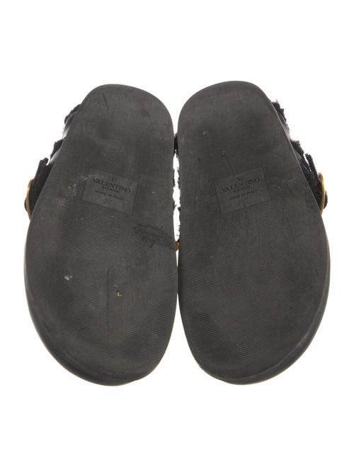 Valentino Rockstud Accents Leather Mules