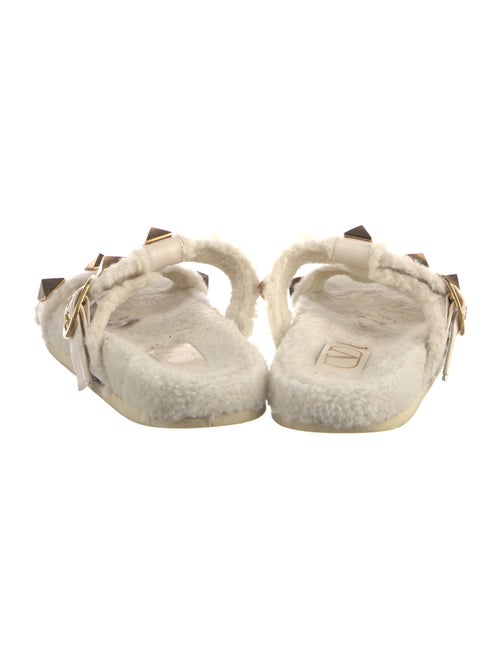 Valentino Rockstud Accents Fur Slides