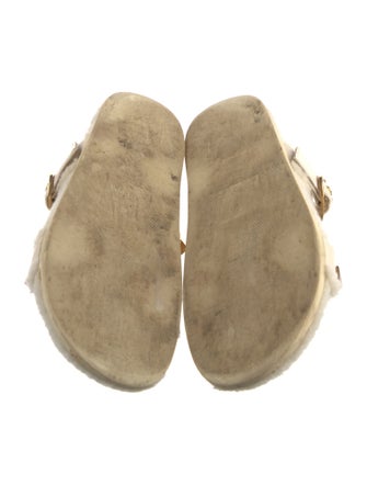 Valentino Rockstud Accents Fur Slides