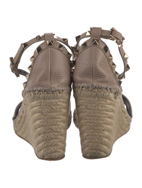 Valentino Rockstud Accents Leather Espadrilles