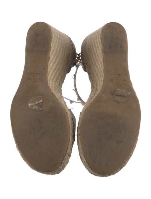 Valentino Rockstud Accents Leather Espadrilles