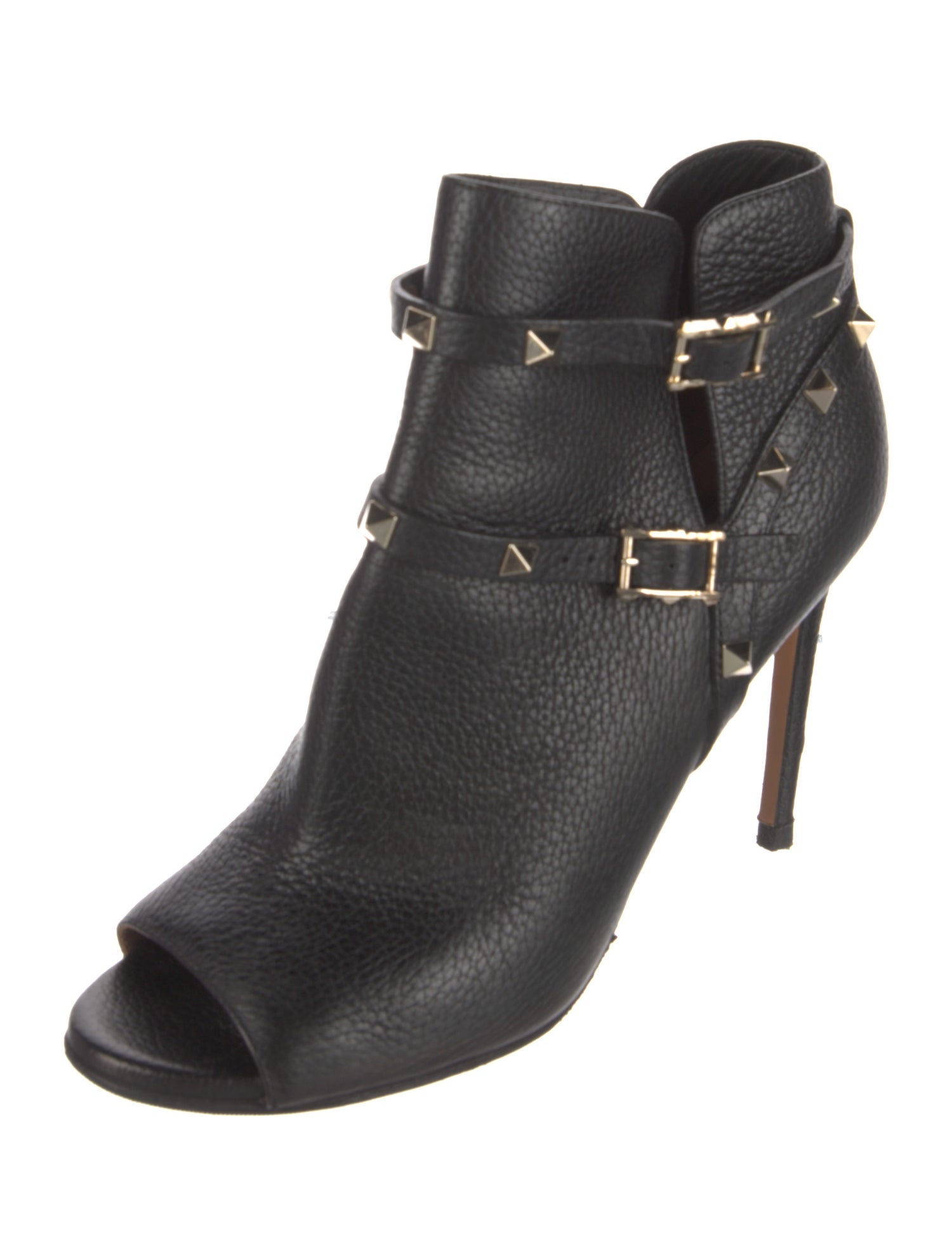 Valentino Rockstud Accents Leather Pumps