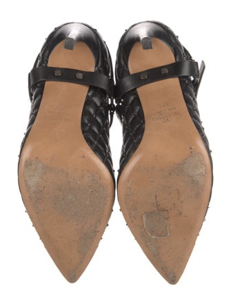 Valentino Rockstud Accents Leather Pumps