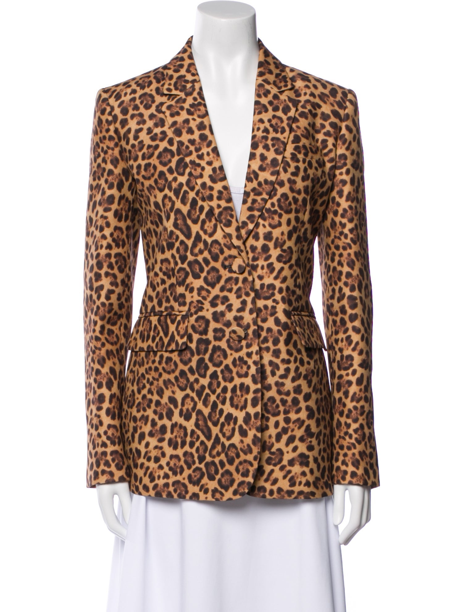 Valentino Virgin Wool Animal Print Blazer