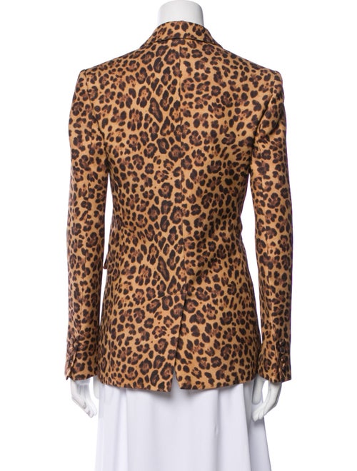 Valentino Virgin Wool Animal Print Blazer