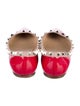 Valentino Rockstud Accents Patent Leather Ballet Flats