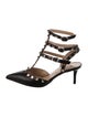 Valentino Rockstud Accents Leather T-Strap Pumps