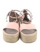 Valentino Rockstud Accents Leather Espadrilles