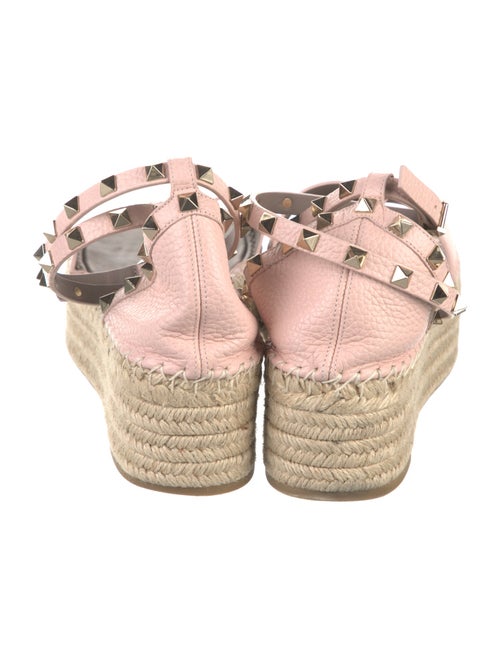 Valentino Rockstud Accents Leather Espadrilles